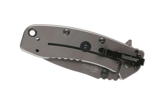 The Kershaw Cryo II is made from stainless steel with a titanium carbo-nitride coating